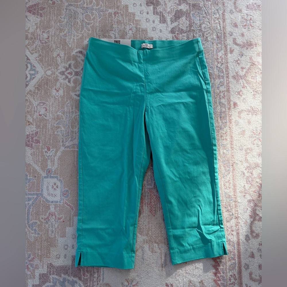 Teal Cropped Pants